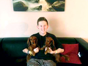 Troy with dogs