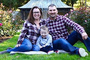 Conner Walker with parents