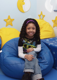 DeJanai thomas in bean bag