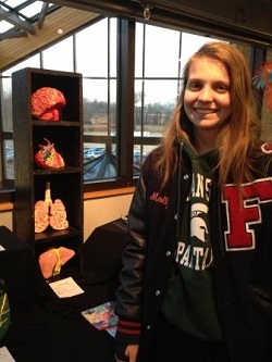 Molly with organ models